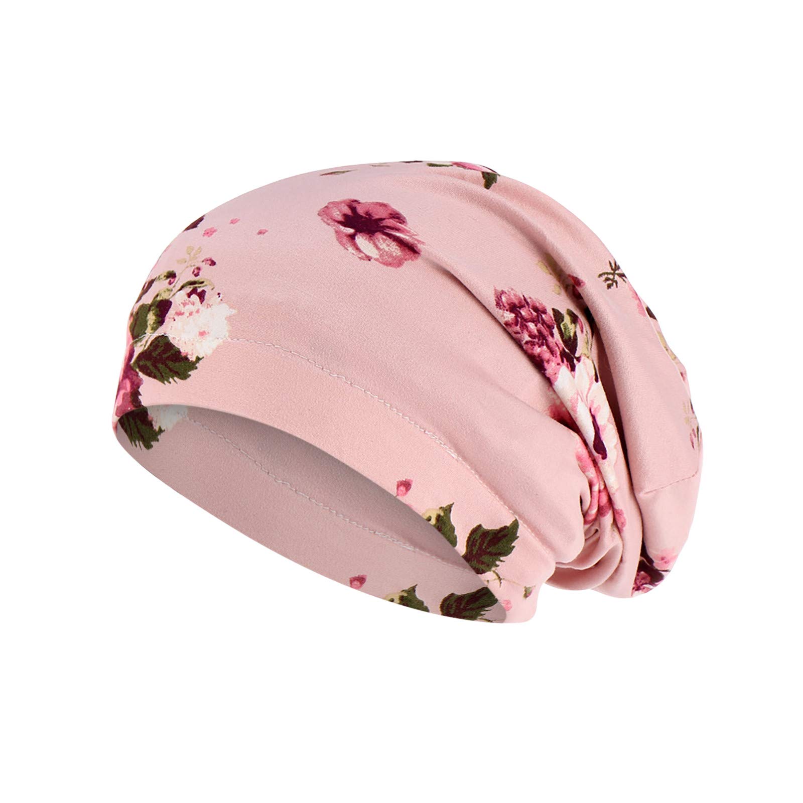 DAMIN Women's Cancer Wrap Hat - Ruffle Print Muslim Baseball Cap - Stylish Black Headwear for Chemo, Fashion & Outdoor Activities