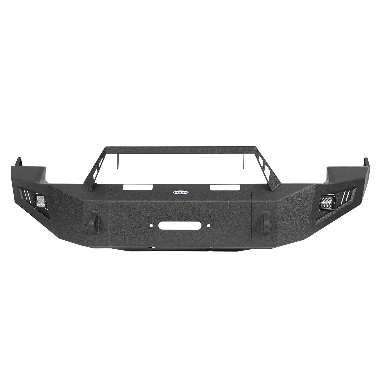 Discovery II Full Width Front Bumper with Winch Plate & LED Spotlights for 2009-2012 Ram 1500 - Heavy Duty Off-Road Protection & Style Upgrade for Trucks