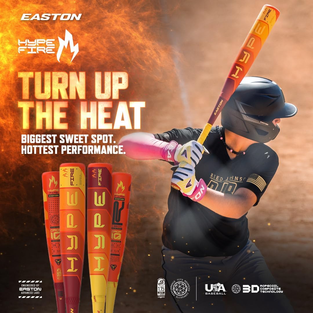 **2025 Easton Hype Fire USSSA Baseball Bat - 10