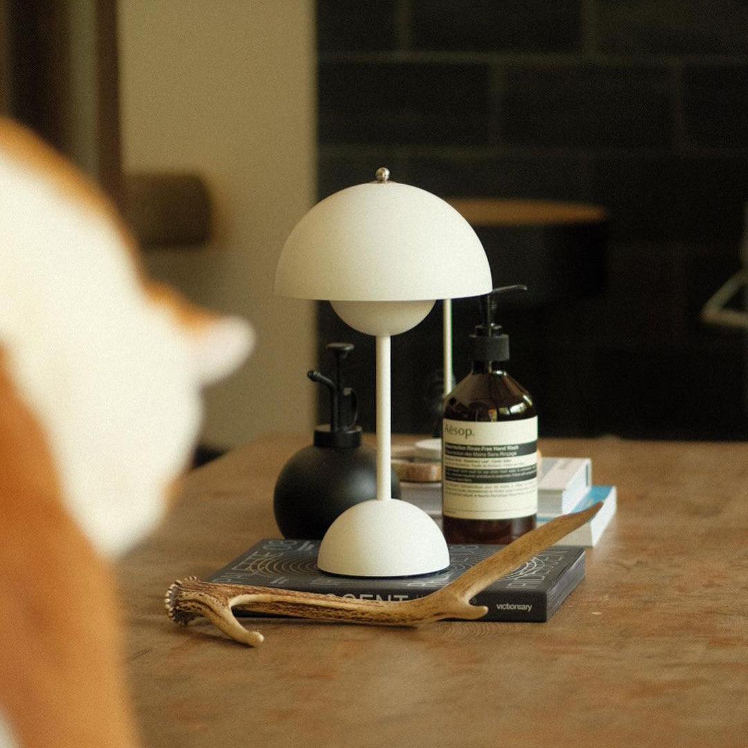 Portable Flowerpot Table Lamp - USB Rechargeable, Adjustable Brightness, Perfect for Bedroom, Living Room & Office Decor