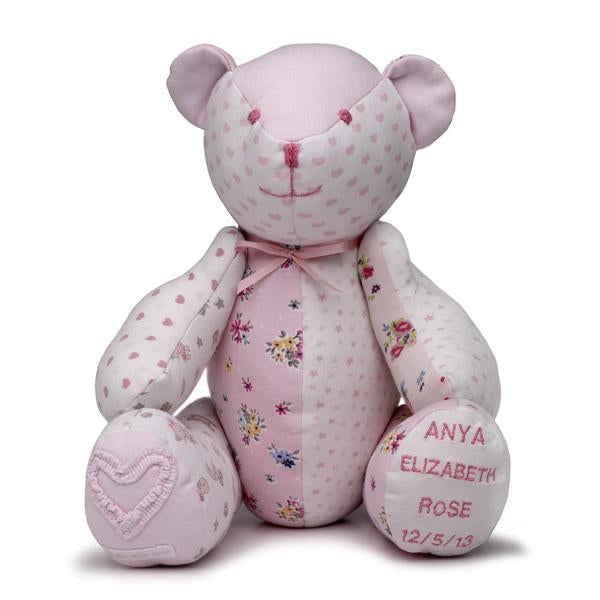 Personalized Keepsake Memory Bear - Custom Plush Teddy Bear for Baby, Wedding, Anniversary & Memorial Gifts | Perfect for Cherishing Special Moments