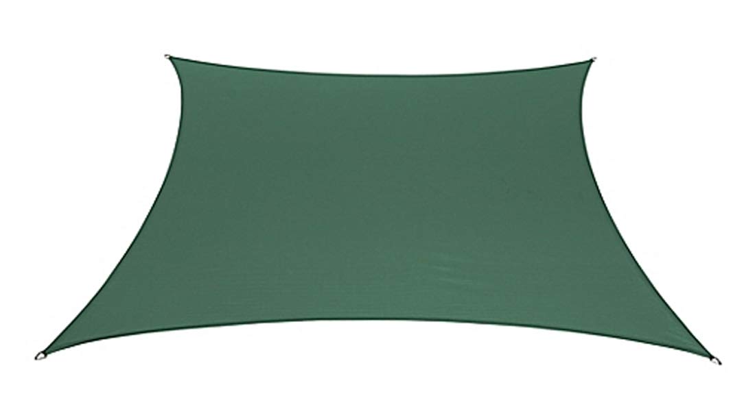 BELLRINO 10x13 FT Heavy Duty Rectangle Sun Shade Sail - UV Blocking Outdoor Canopy for Patio, Garden & Pool Area - Durable Green Sunshade for Backyard, Deck & Playground Protection