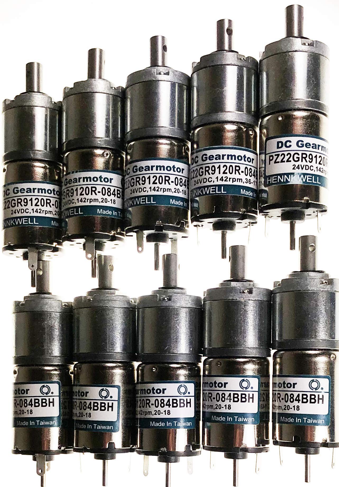 High Torque DC Gear Motor with Planetary Gearbox - Industrial Grade 10 Pack for Robotics, CNC Machines, and Automation Systems