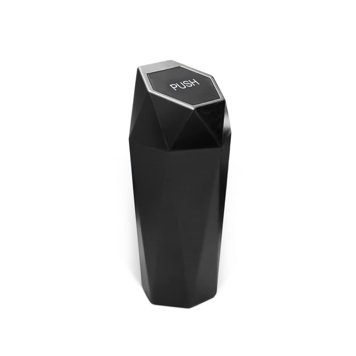 Leakproof Car Trash Can with Lid - Portable Mini Auto Garbage Bin, Waterproof Vehicle Dustbin for Car, Home & Office - Diamond Design Small Trash Can for Automotive, Kitchen, Bedroom (Black, 1 Pack) - Perfect for Road Trips, Commuting & Keeping Vehicles Clean