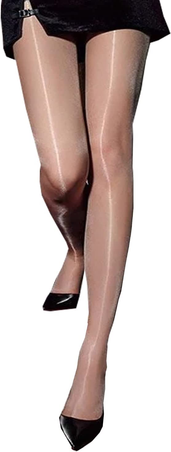 Pearlescent Silk Stockings - Sexy High Elastic Pantyhose for Women, 360° Seamless Shiny Tights | Perfect for Date Nights, Parties & Special Occasions
