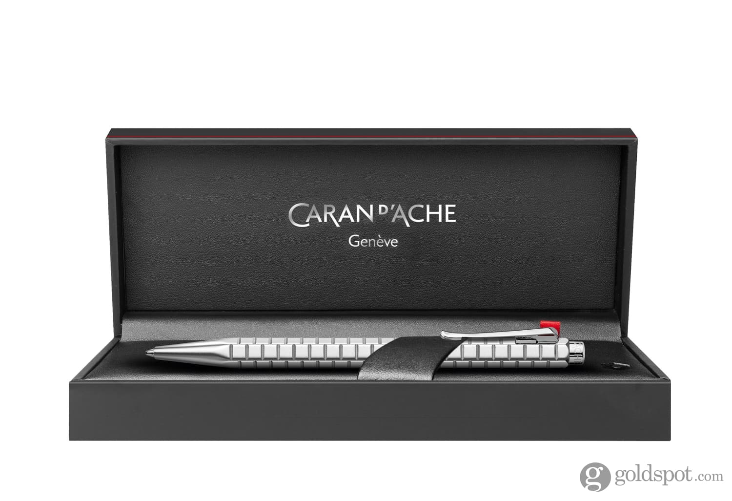 Caran d'Ache Ecridor Avenue Ballpoint Pen - Premium Milled Guilloché Design with Palladium Finish - Luxury Writing Instrument for Office, Gifts & Collectors