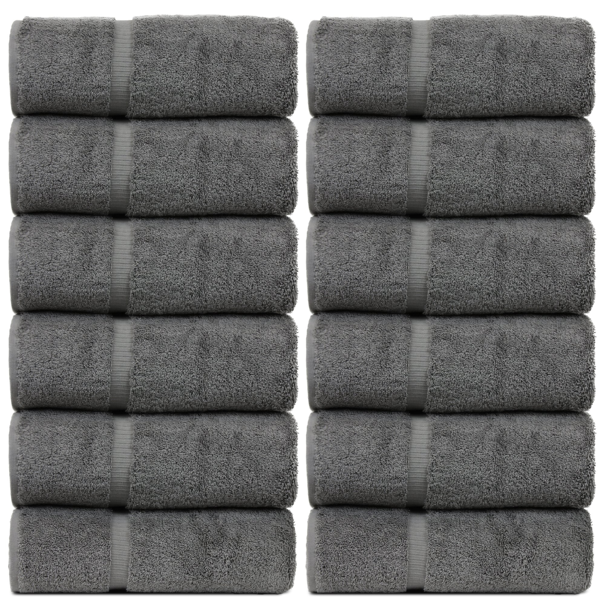 Premium 100% Turkish Cotton 700 GSM Washcloths - Ultra Soft Luxury Hotel & Spa Quality Towels for Face, Body & Baby Care - Makeup Remover & Facial Cleaning Cloths - Set of 12 (13