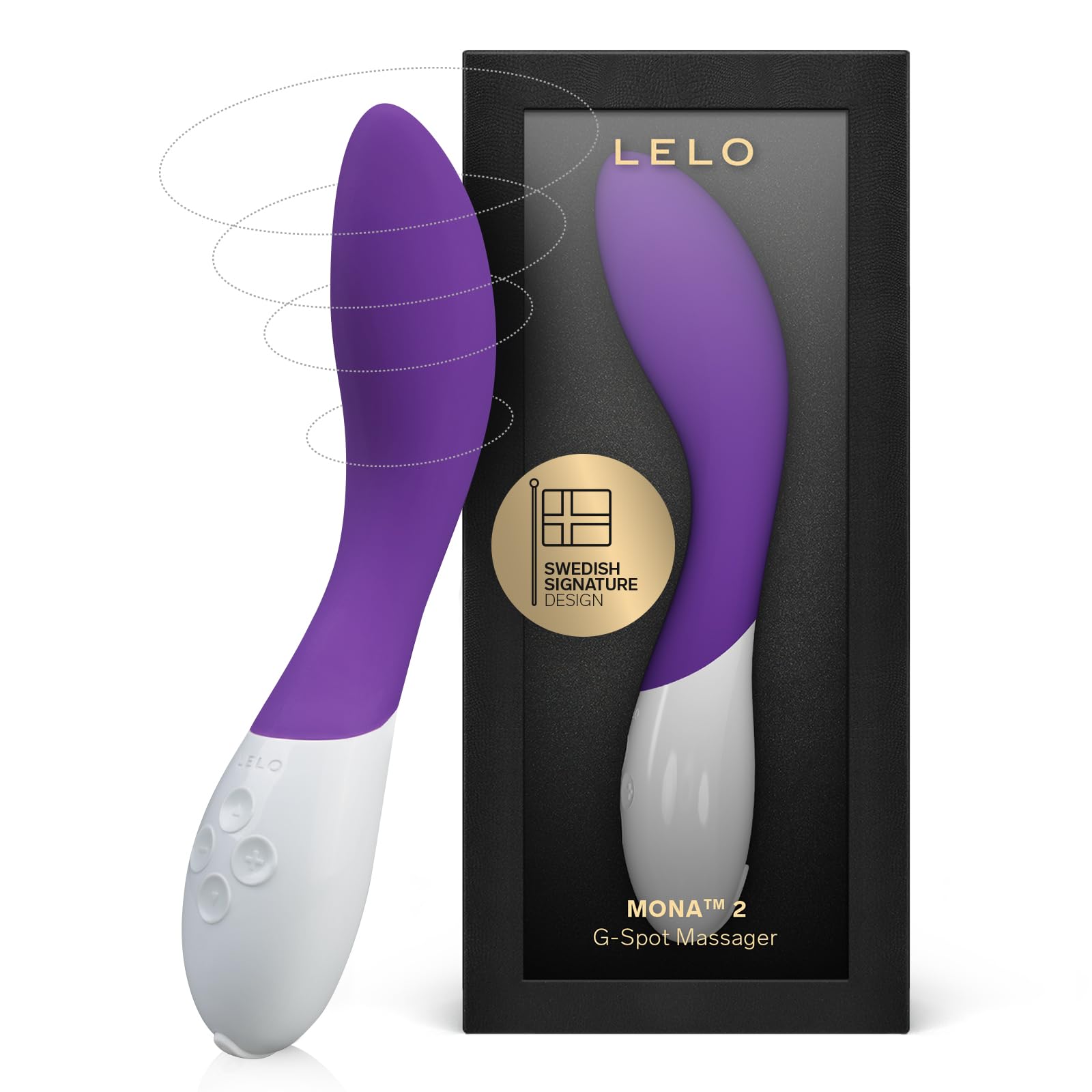 LELO Mona 2 G Spot Vibrator for Women - 6 Powerful Vibration Modes, Ergonomic Curved Design for G Spot Stimulation, Discreet & Quiet Adult Sex Toy (Purple) - Perfect for Solo Play, Couples Intimacy & Sensual Exploration