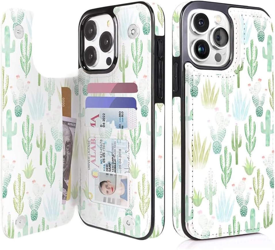 iPhone 16 Pro Max Leather Case with Kickstand - Magnetic Clasp & RFID Blocking Design for 6.1 Inch - Perfect for Work, Travel and Daily Protection