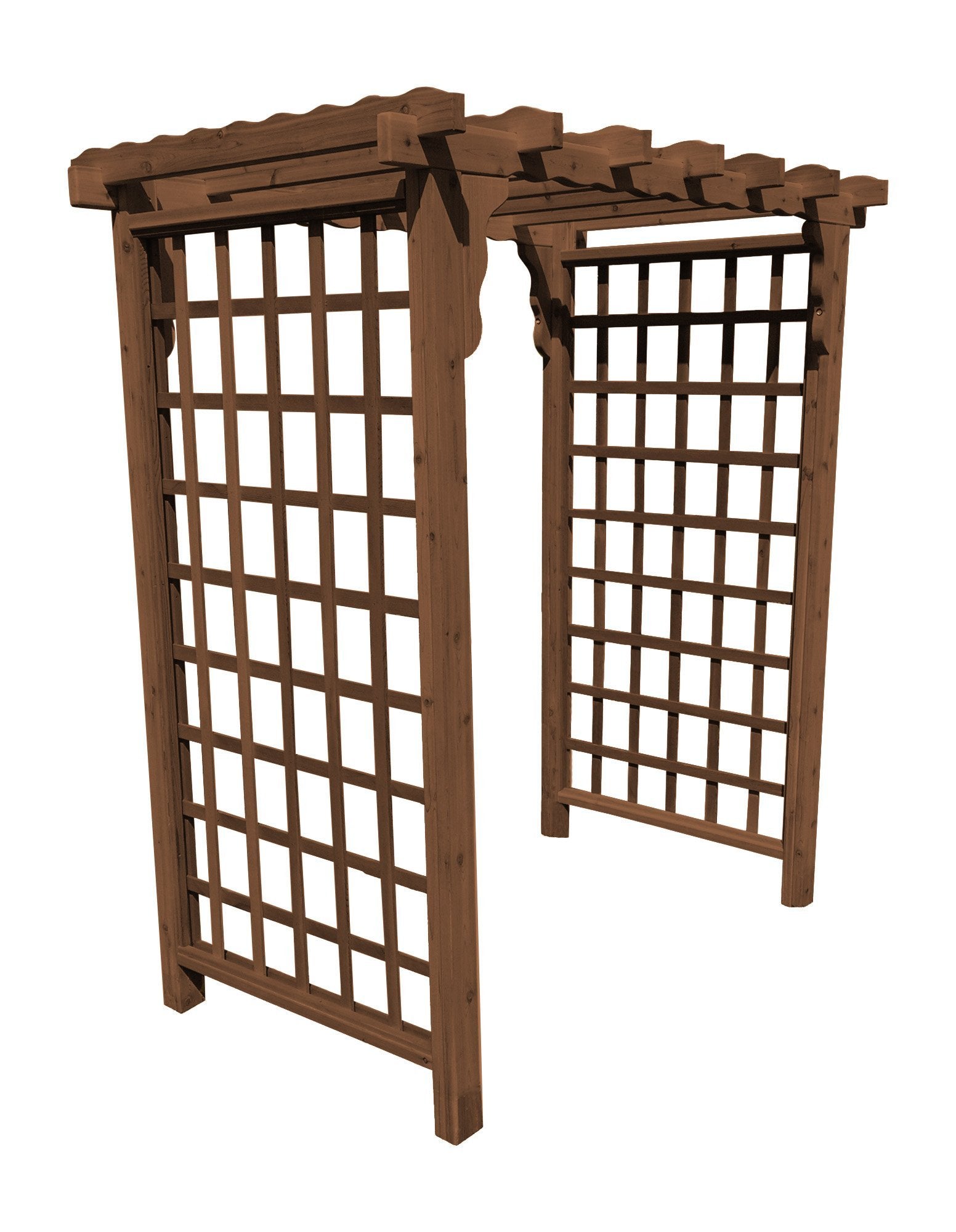 Amish Handcrafted Cedar Wood Lexington Arbor - Rustic Garden Arbor for Outdoor Weddings, Backyard Decor & Landscaping