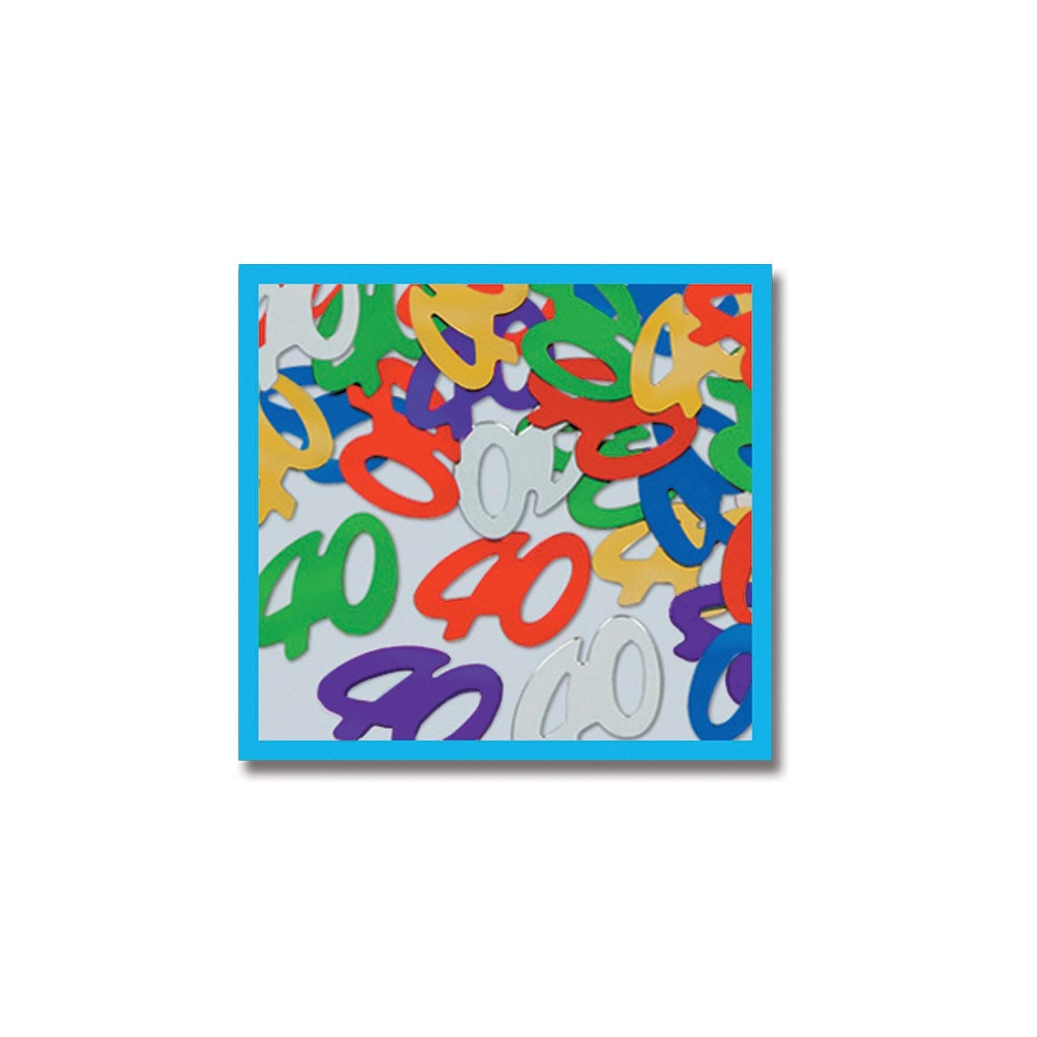12 Pack Beistle Confetti - 40th Birthday Party Decorations, Multi-Color Silhouette Confetti (0.5 Oz/Pkg) - Perfect for Birthday Celebrations, Anniversaries & Special Events