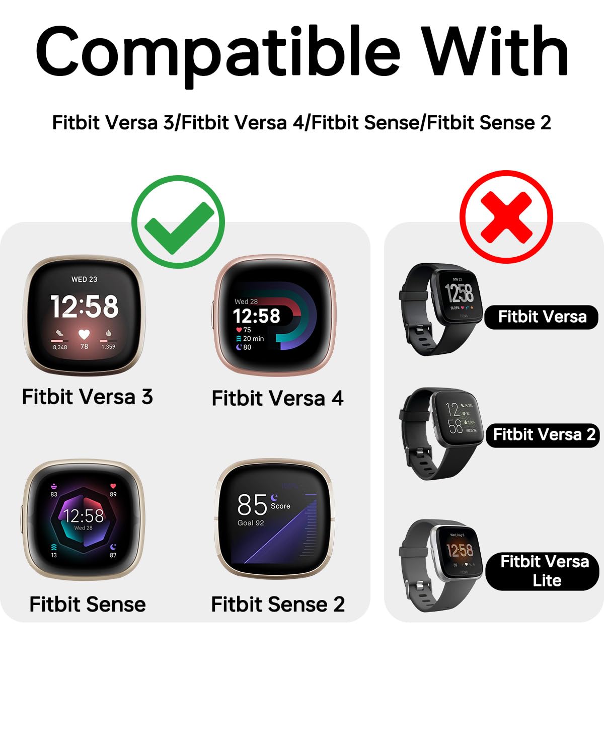 **BXKM 2 Pack Braided Nylon Watch Band for Fitbit Versa 4/3/Sense 2 – Soft Adjustable Solo Loop Strap for Women – Breathable & Comfortable for Workouts, Running & Daily Wear**