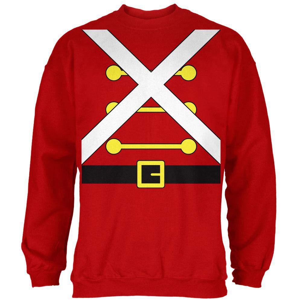 Old Glory Christmas Toy Soldier Costume - Red Adult Sweatshirt Large for Holiday Parties