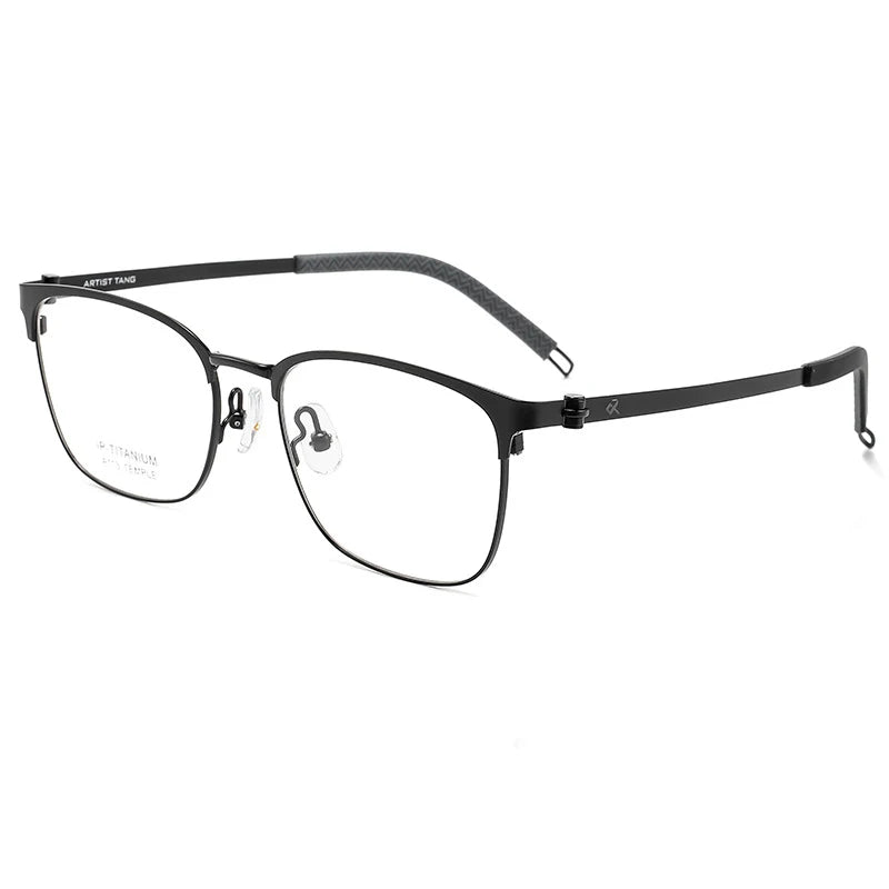 Bclear Unisex Full Rim Square Titanium Eyeglasses A113 - Lightweight Durable Frame for Men & Women - Perfect for Reading, Work & Everyday Wear