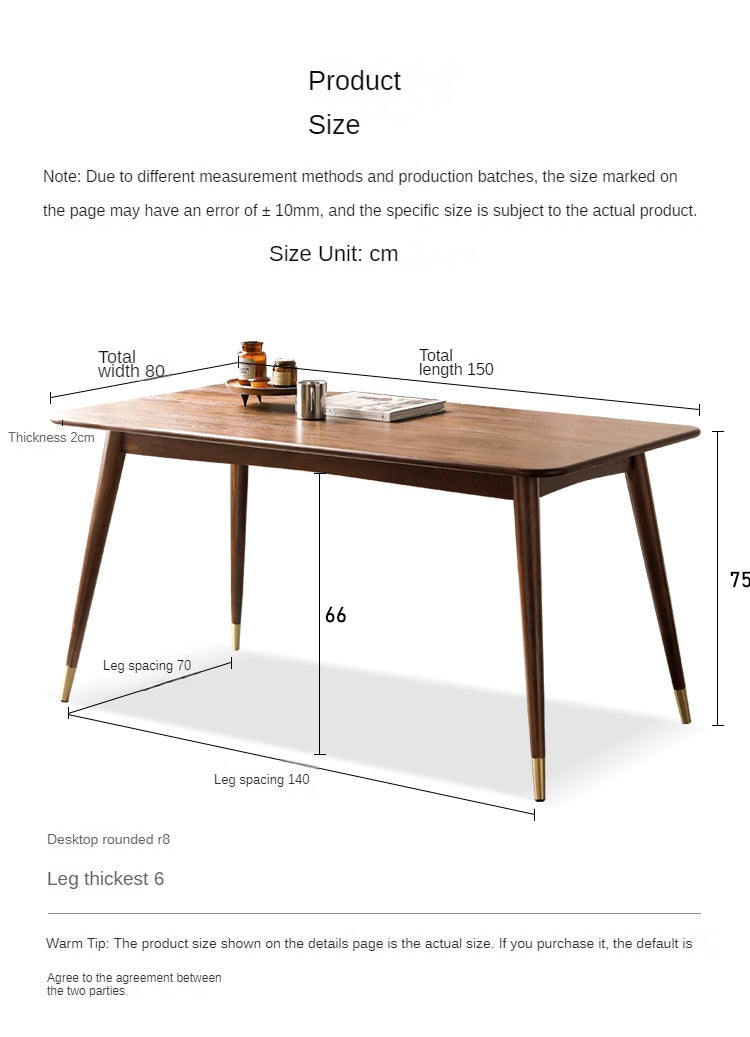 Premium Black Walnut Solid Wood Dining Table - Modern Luxury Light Finish - Perfect for Formal Dining Rooms, Kitchen Nooks & Entertaining Guests