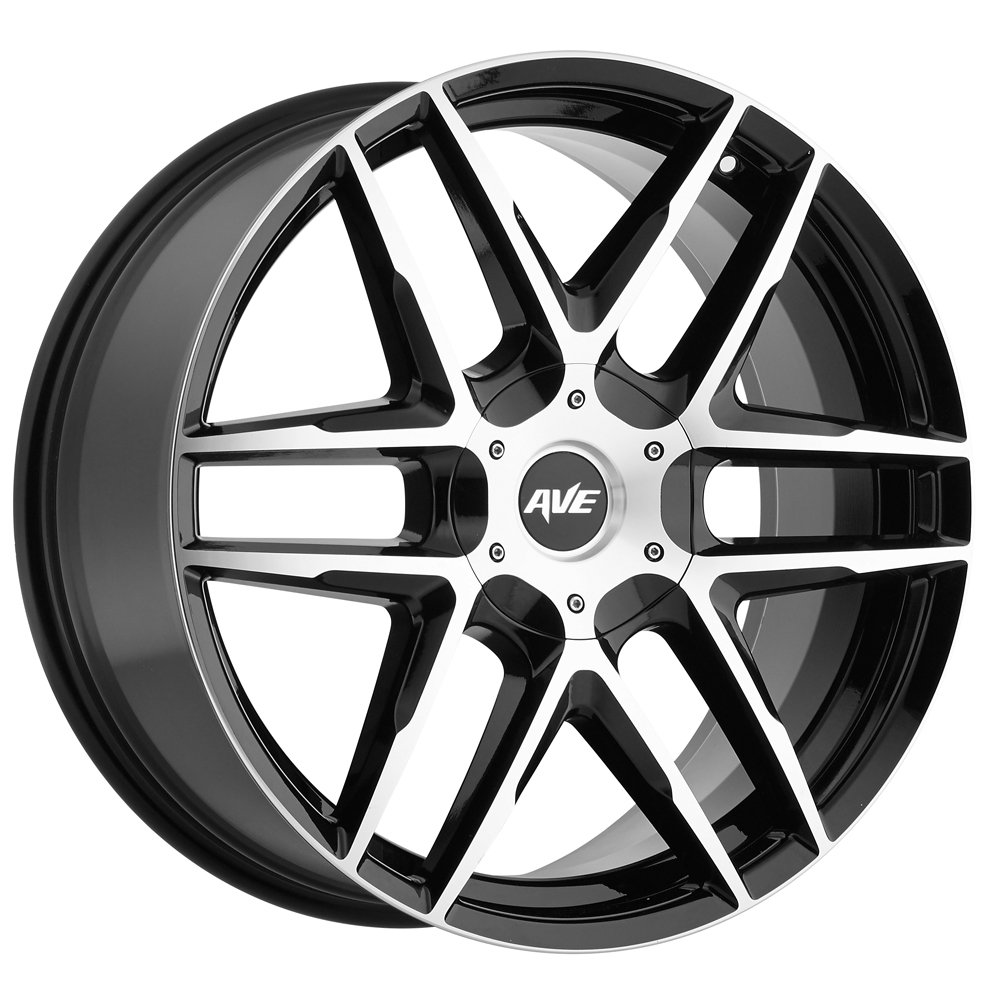 Avenue A613 17x7.5 Inch Gloss Black Machined Wheel - 5x114.3mm Bolt Pattern, 40mm Offset - Perfect for Nissan Altima, Honda Accord & Other Sedans