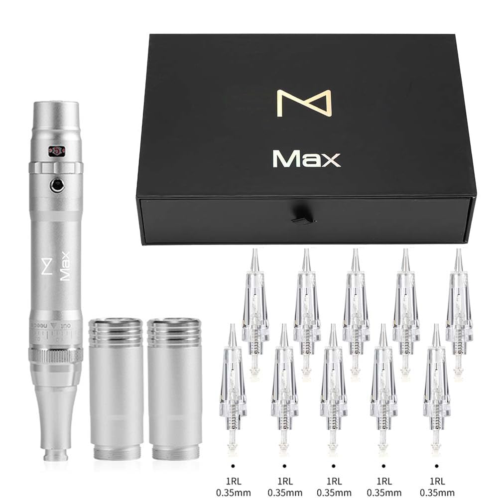 Professional Permanent Makeup Machine Kit - Wireless Microblading & Microshading Device for Eyebrows, Lips, Ombre Brows - Salon Quality Tattoo Machine for Flawless Results (Silver) - Perfect for Beauty Professionals & Home Use