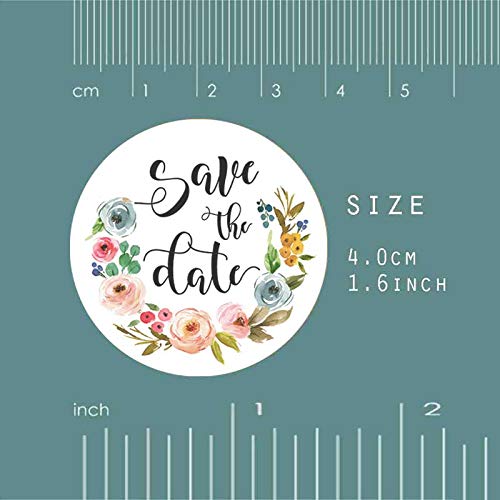 120PCS Save The Date Wedding Stickers - Elegant Wedding Favor Labels for Invitations, Envelopes & Bridal Showers - Perfect for DIY Wedding Decor & Stationery
