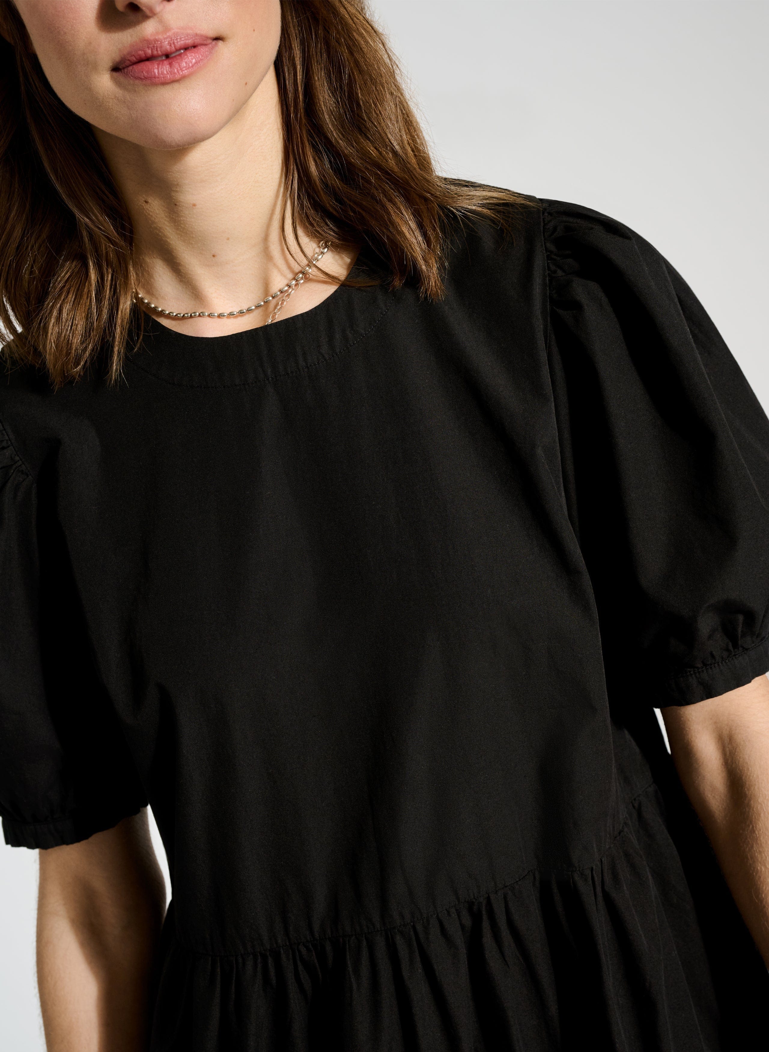 Georgiana Organic Cotton Dress | Caviar Black | Women's Casual Summer Dress for Beach, Vacation & Everyday Wear