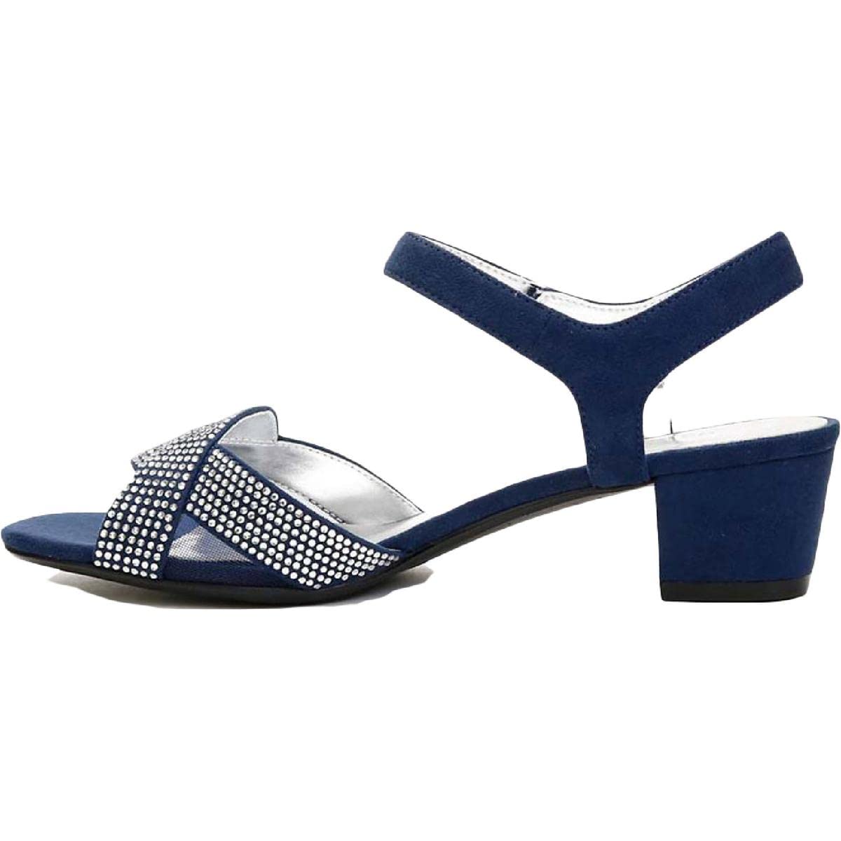 David Tate Women's Water-Resistant Faux Suede Square Toe Dress Sandals - Comfortable & Stylish for Office, Wedding & Outdoor Events