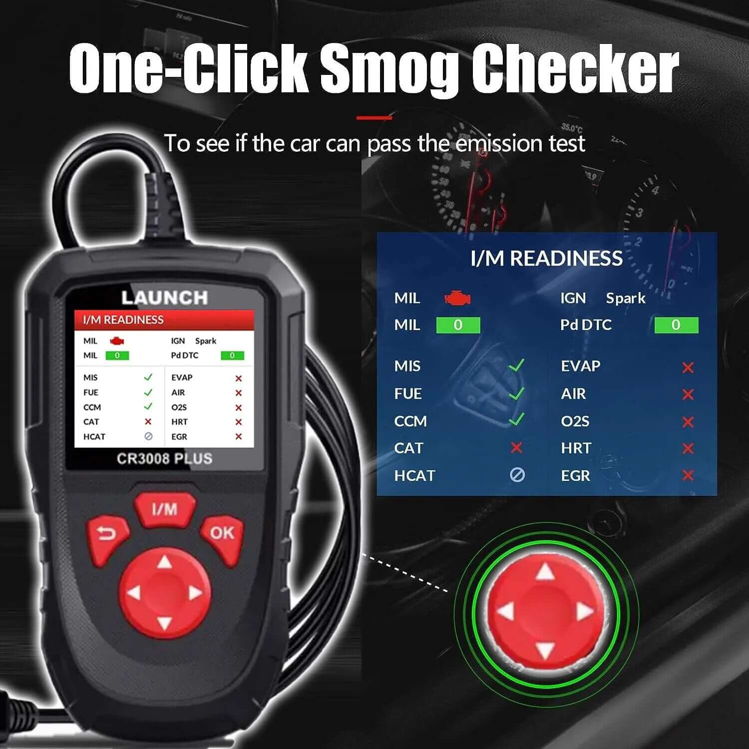 LAUNCH Creader 3008 PLUS OBD2 Scanner - Professional Car Diagnostic Tool for Engine Fault Codes, ABS, SRS, Oil Reset | Compatible with Most US Vehicles | Perfect for Mechanics & DIY Car Maintenance