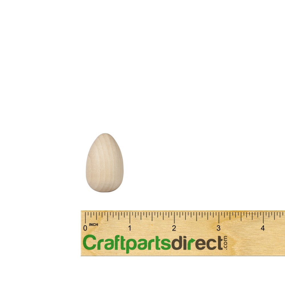 1-5/16 Inch Natural Wooden Robin Eggs for Easter Decorations - Unfinished Craft Wood Eggs for DIY Projects, Easter Egg Hunt & Spring Home Decor - Bag of 25 by CraftpartsDirect.com | Perfect for Easter Crafts, Table Centerpieces & Nursery Decorations