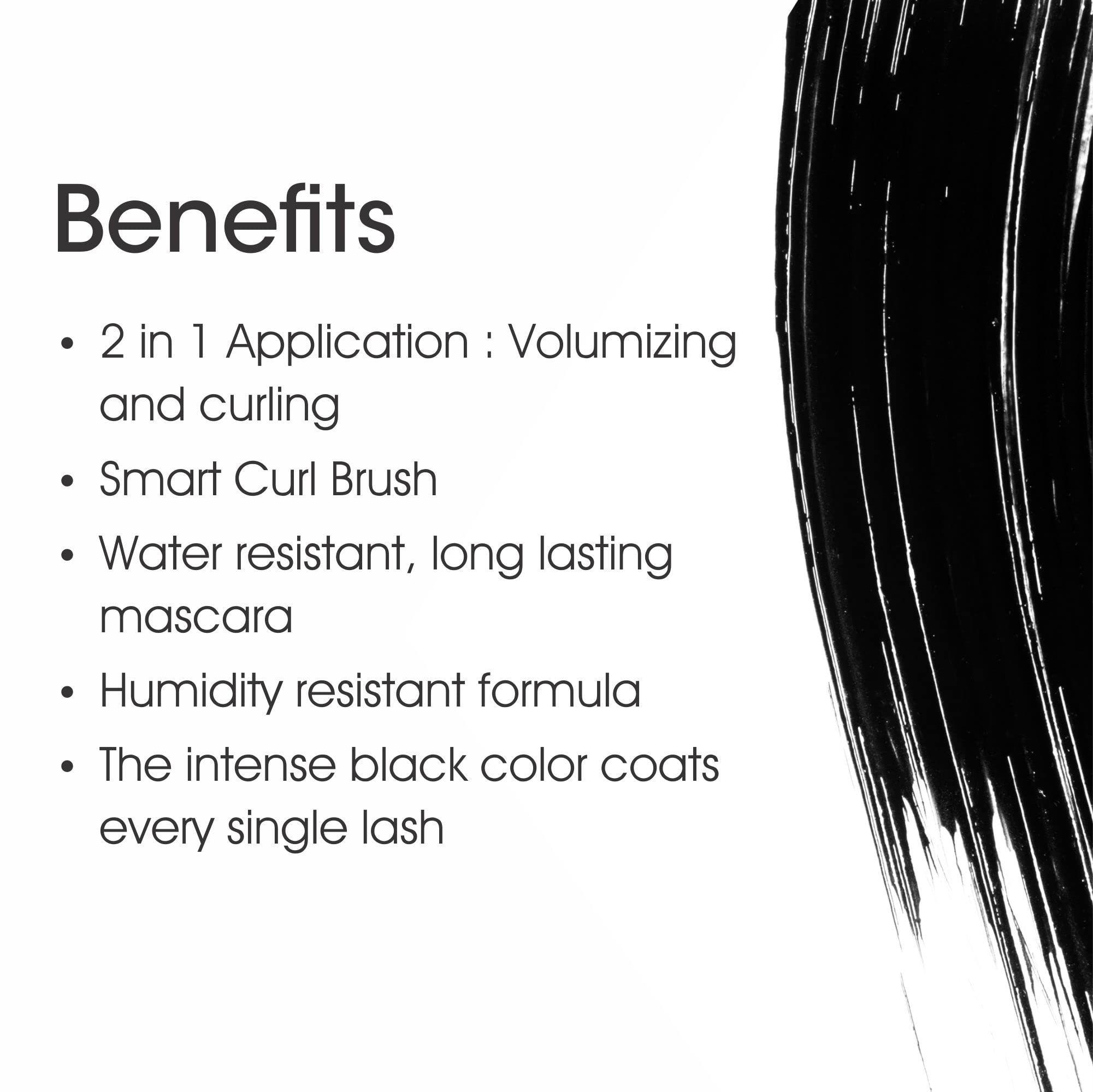 Swiss Beauty Twist and Turn Mascara - Waterproof & Smudge Proof Volumizing Mascara for Bold, Thick Lashes | Black Eye Makeup (10ml) | Perfect for Daily Wear, Parties & Special Occasions