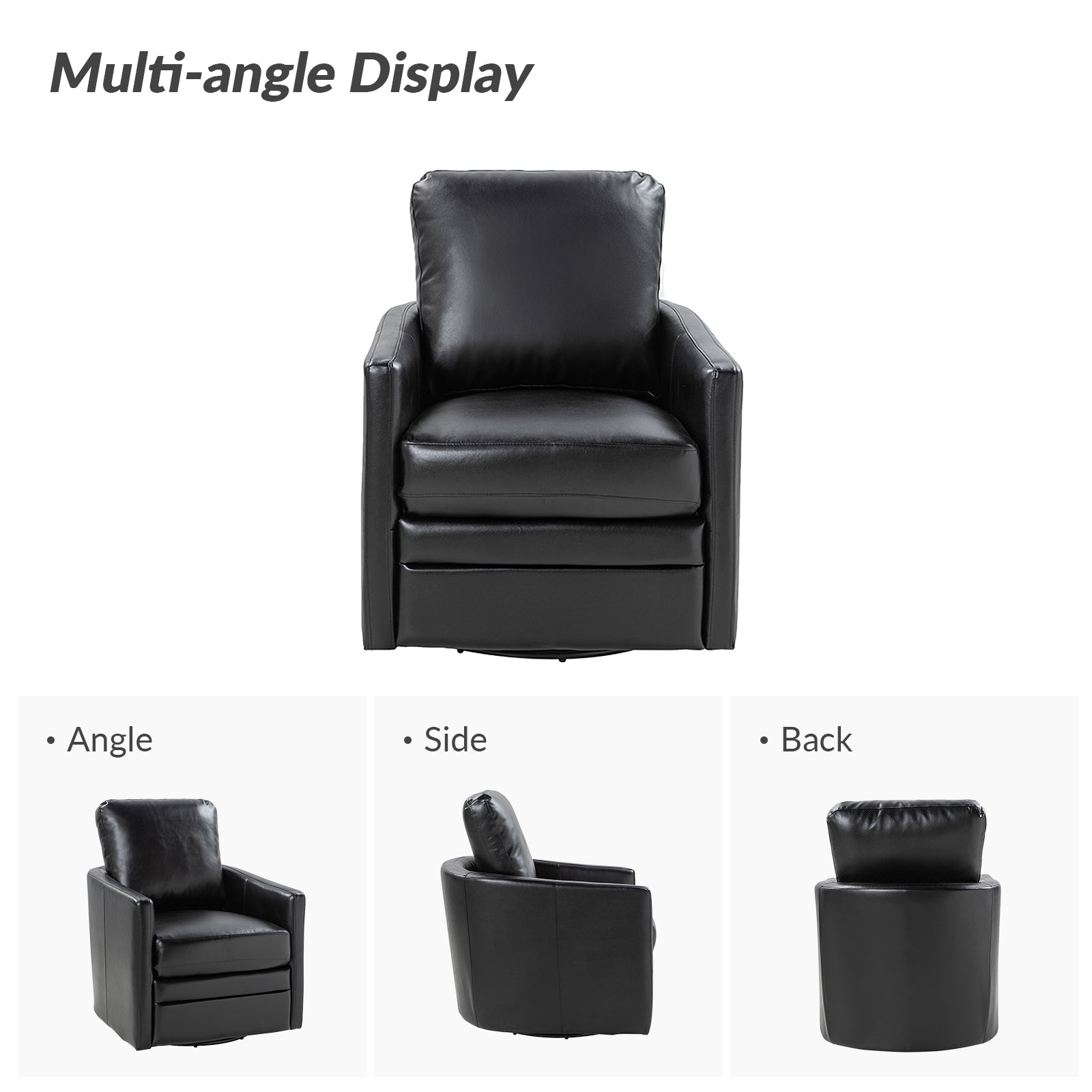 Aurora Swivel Chair - 360 Degree Rotating Modern Office Chair with Ergonomic Design for Home & Workspace Comfort
