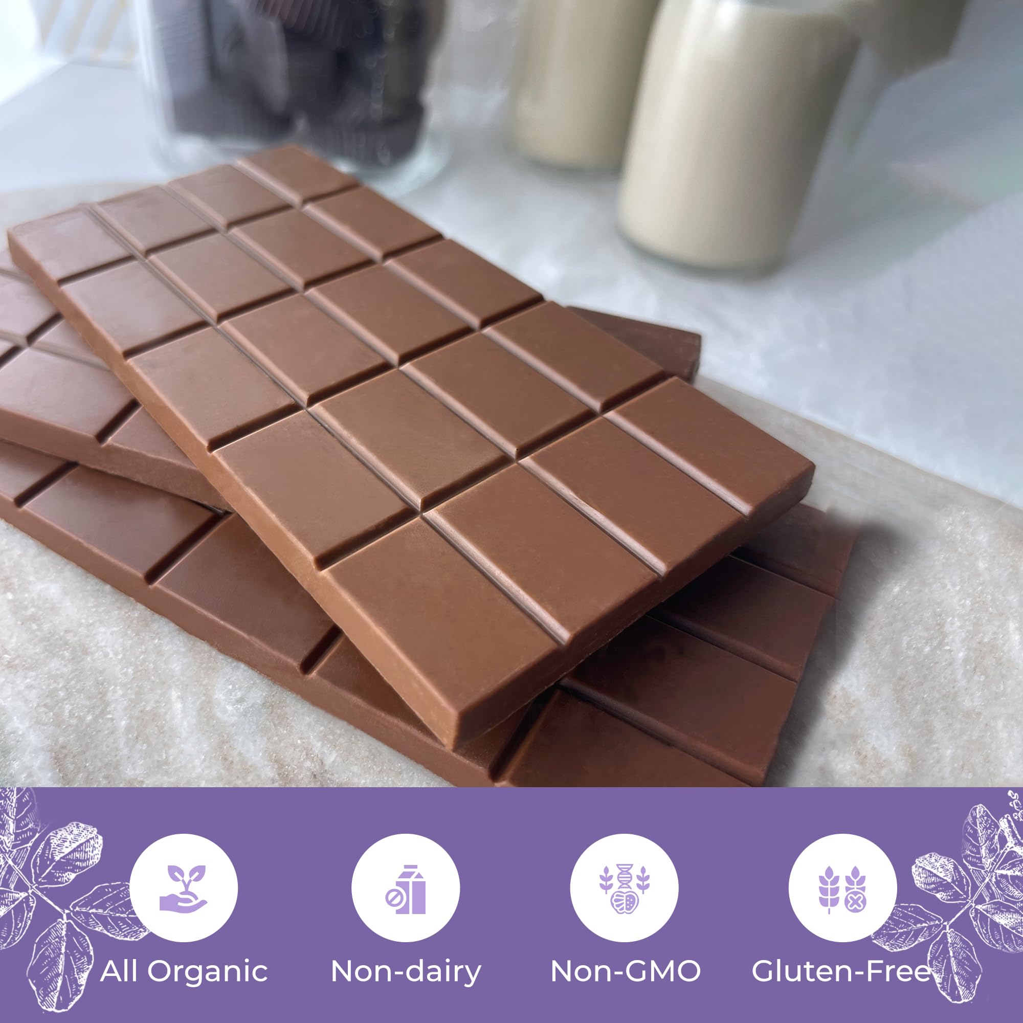 Organic Carob Hazelnut Bars - Vegan, Gluten-Free Snacks for Healthy Treats