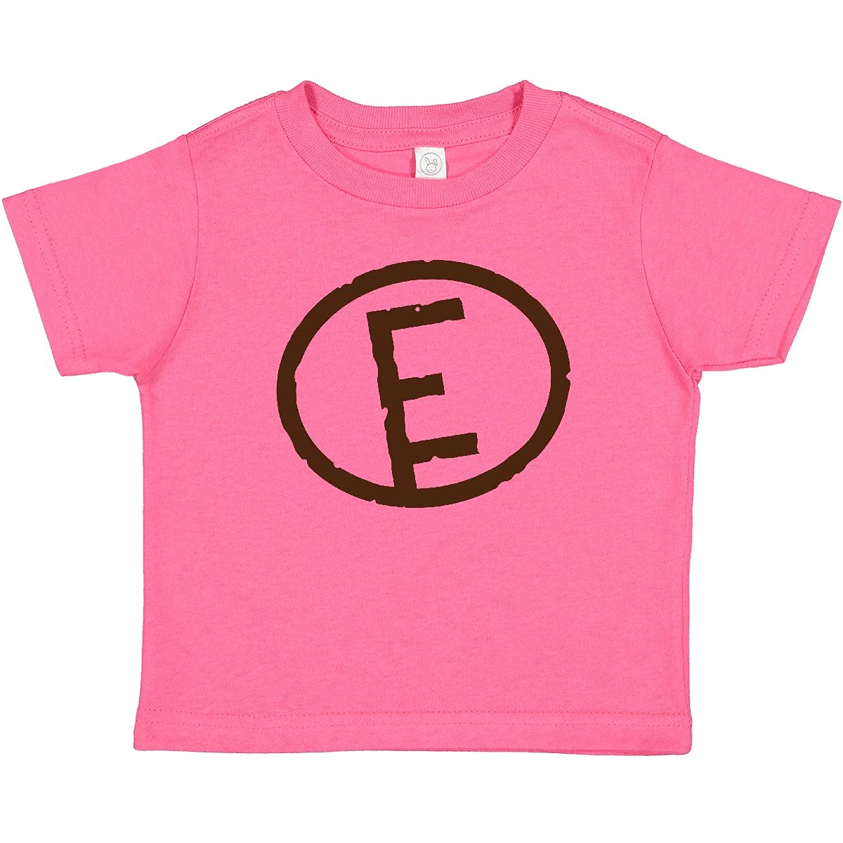 Inktastic Custom Monogram Letter E Baby T-Shirt - Personalized Cotton Tee for Infants & Toddlers - Perfect for Family Photos, Birthday Gifts & Everyday Wear