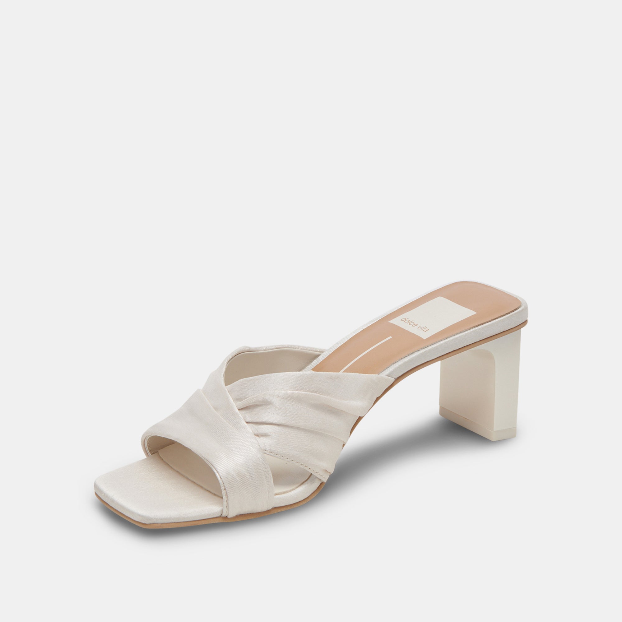 CARLAN Heels - Off White Silk Women's Dress Shoes for Weddings, Parties & Special Occasions
