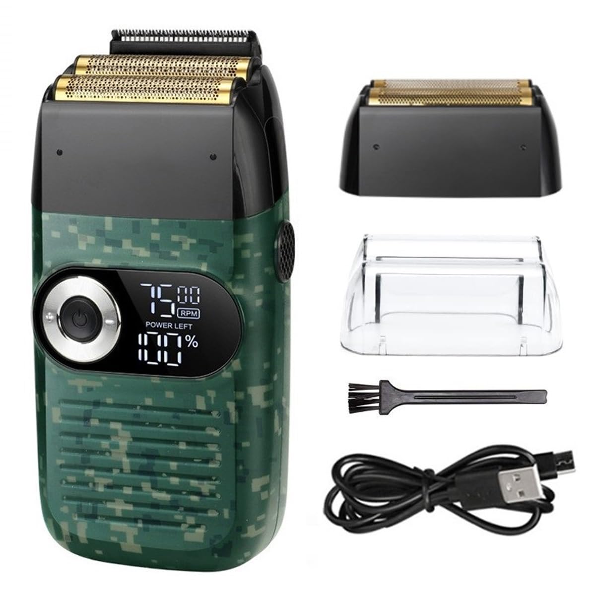Best Rechargeable Electric Razor for Men - Cordless Hair Shaver with Beard Trimmer & Bald Head Shaving - Professional Grooming Kit for Smooth Finish (Black) - Perfect for Home, Travel & Daily Shaving Routine