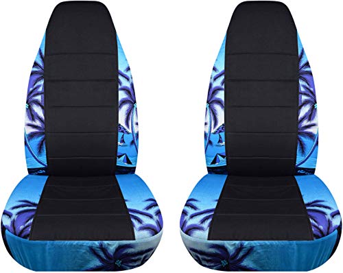 Blue w Palm Tree and Black