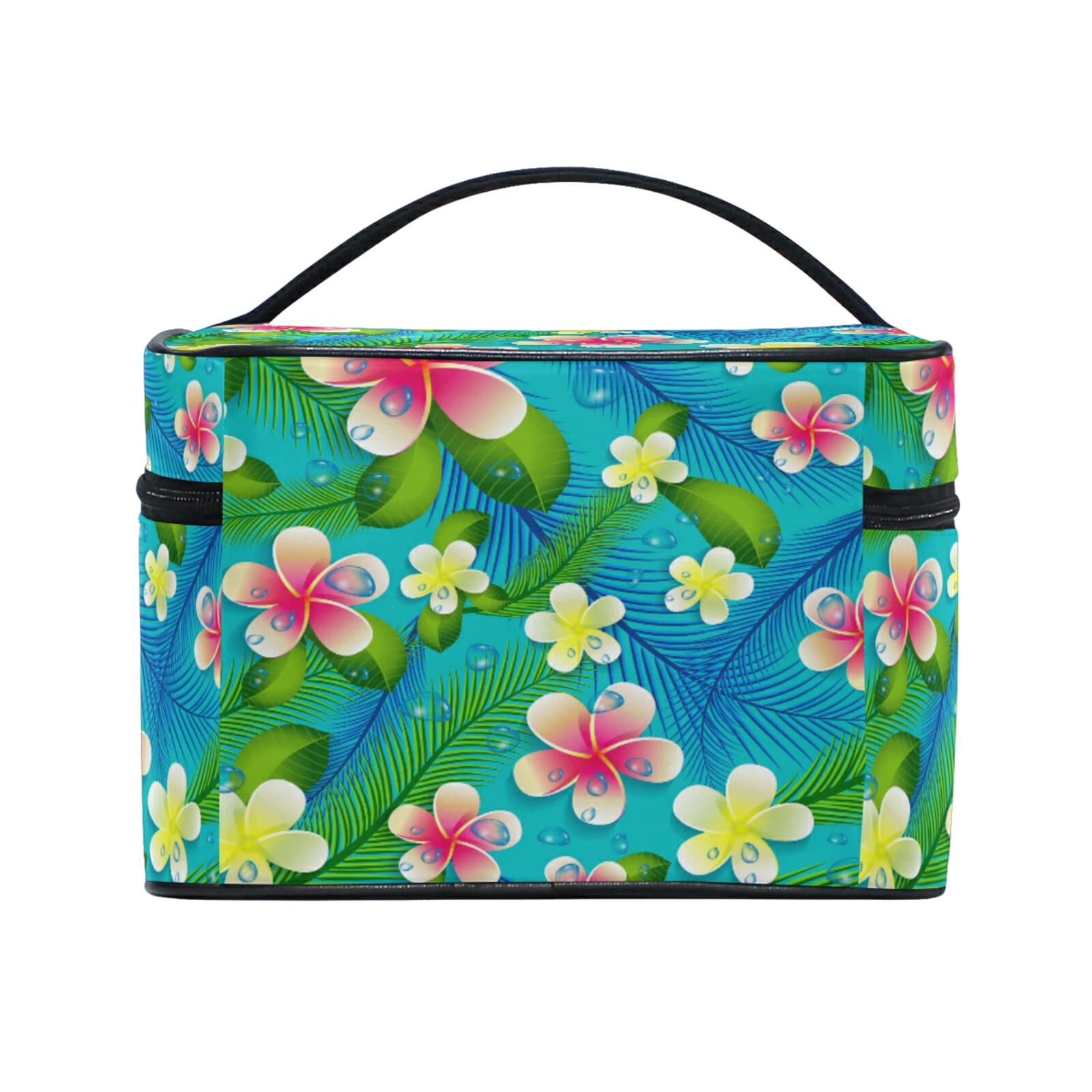 Floral Jungle Blossom Makeup Bag for Women - Waterproof Cosmetic & Toiletry Travel Organizer - Perfect for Travel, Gym, and Daily Beauty Essentials Storage