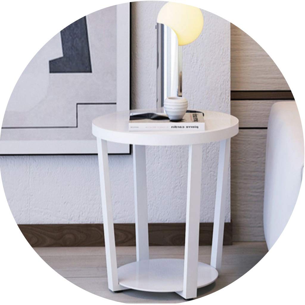 Round Small Simple Mini Coffee Table for Living Room - Tempered Glass Top, Easy to Clean & Maintain - Perfect for Small Spaces, Apartments & Modern Home Decor