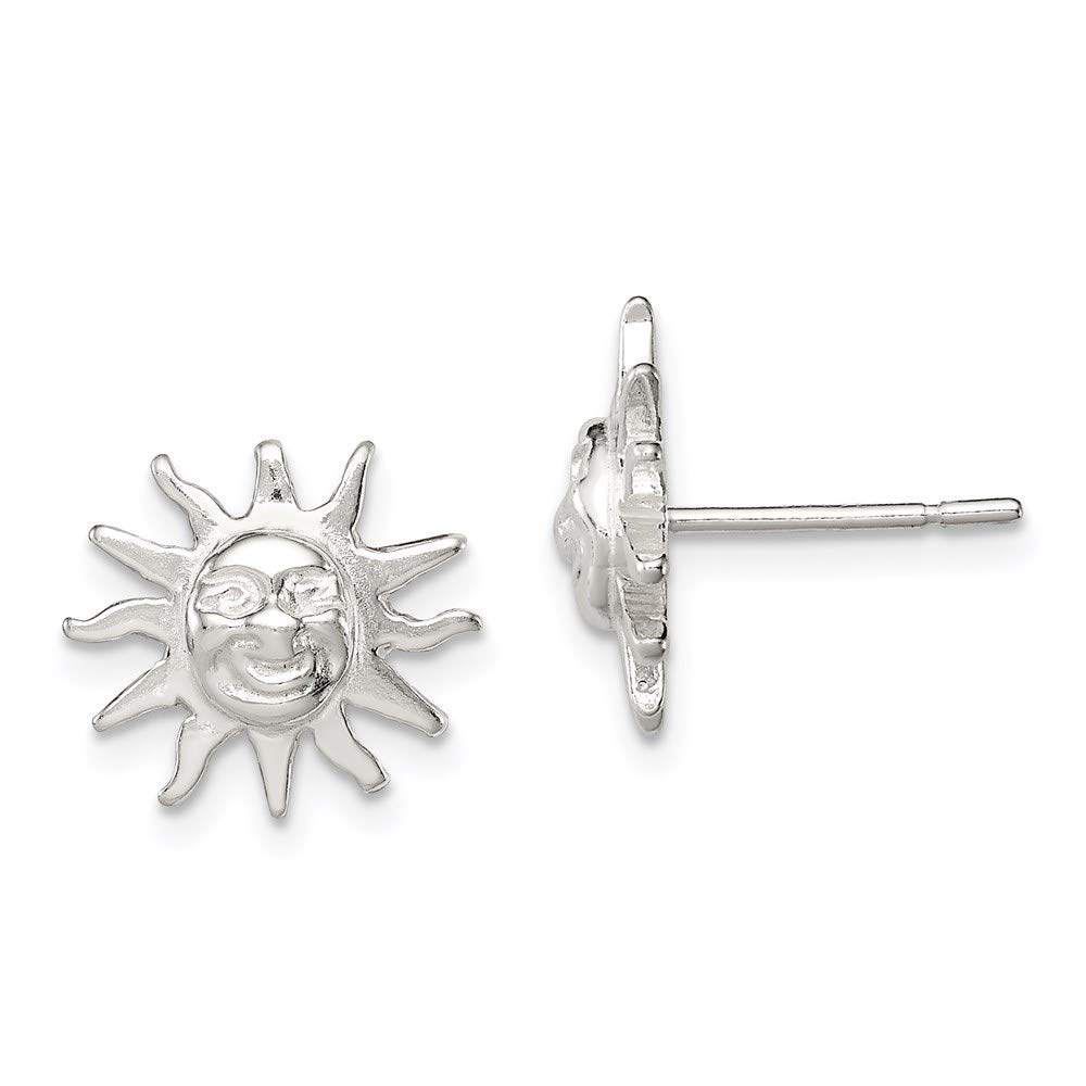Sterling Silver Sun Mini Earrings for Women - Dainty & Elegant Jewelry - Perfect for Everyday Wear, Parties & Gifts