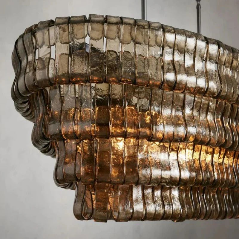 Ghiaccio Glass Oval Chandelier 54