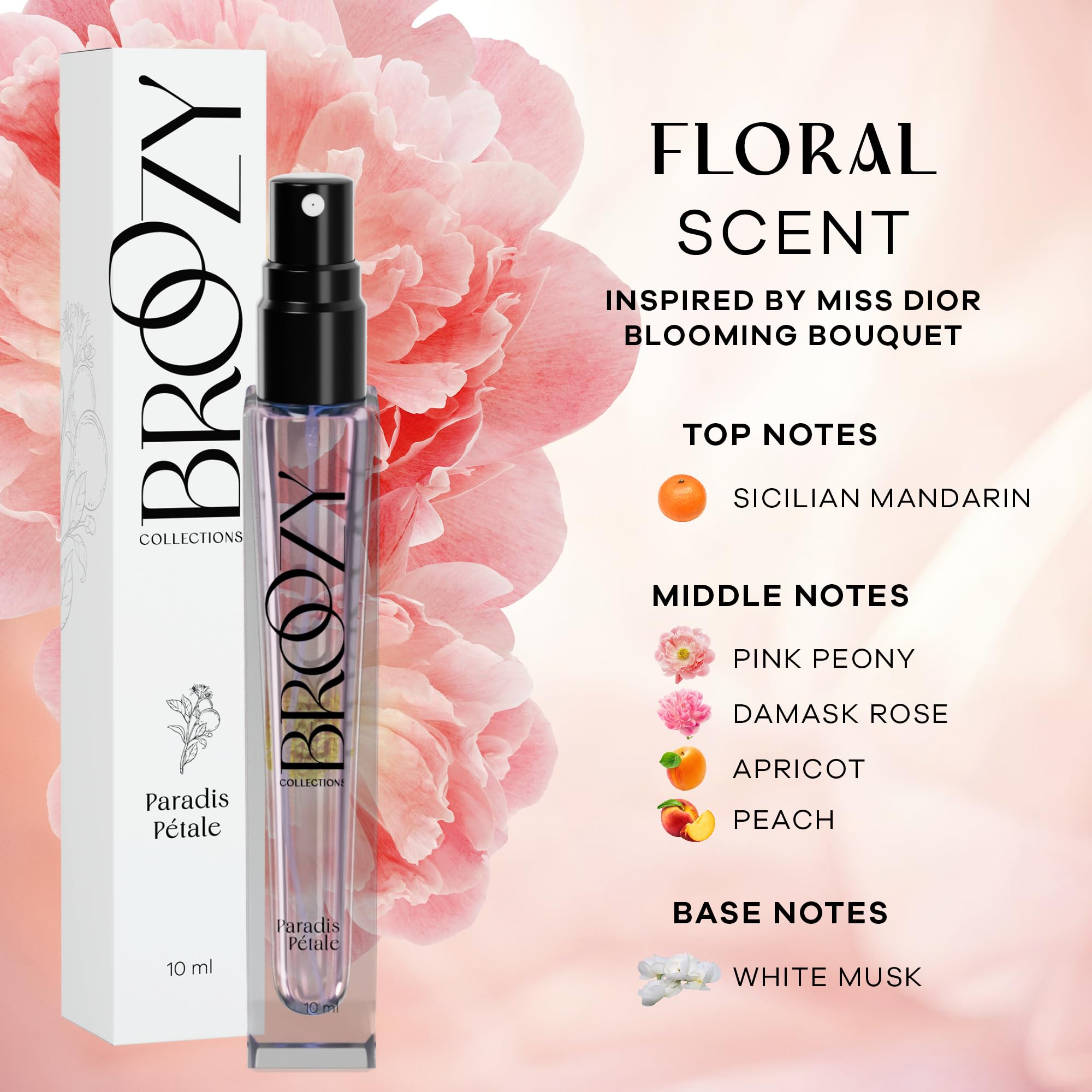 Broozy Women's Perfume Gift Set - 60ml Jimmy Choo Blossom Eau de Parfum + 2 Travel Size 10ml Mini Perfumes | Floral Fragrance Sampler for Everyday Wear, Date Night & Special Occasions