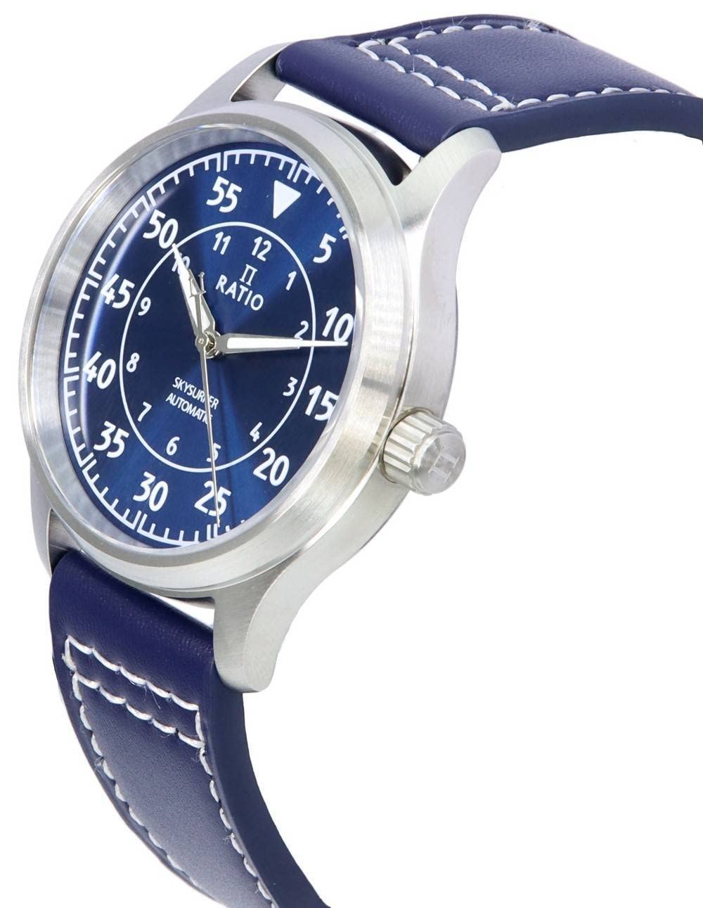 RATIO Pilot Style Men's Watch - Japanese Automatic Movement, 200M Water Resistant, Analog Display for Casual & Formal Wear - Perfect for Business, Travel, and Outdoor Adventures