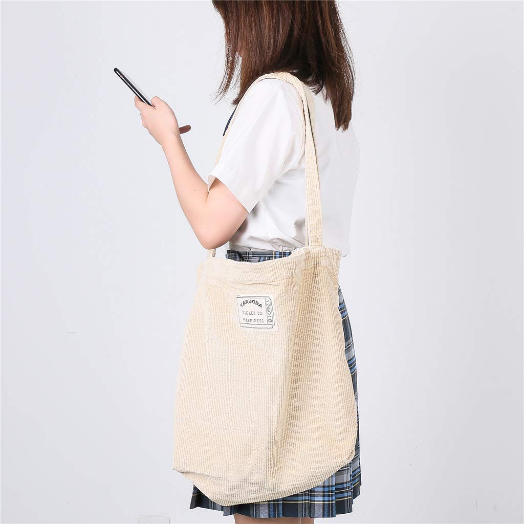 Stylish Women's Corduroy Hobo Shoulder Bag - Casual Tote Shopper Purse for Everyday Use, Work & Travel