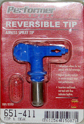 651 411 Airless Paint Sprayer Reversible Spray Tip - Performer Series (Sealed) - Perfect for Home Renovation, Furniture Painting, and DIY Projects