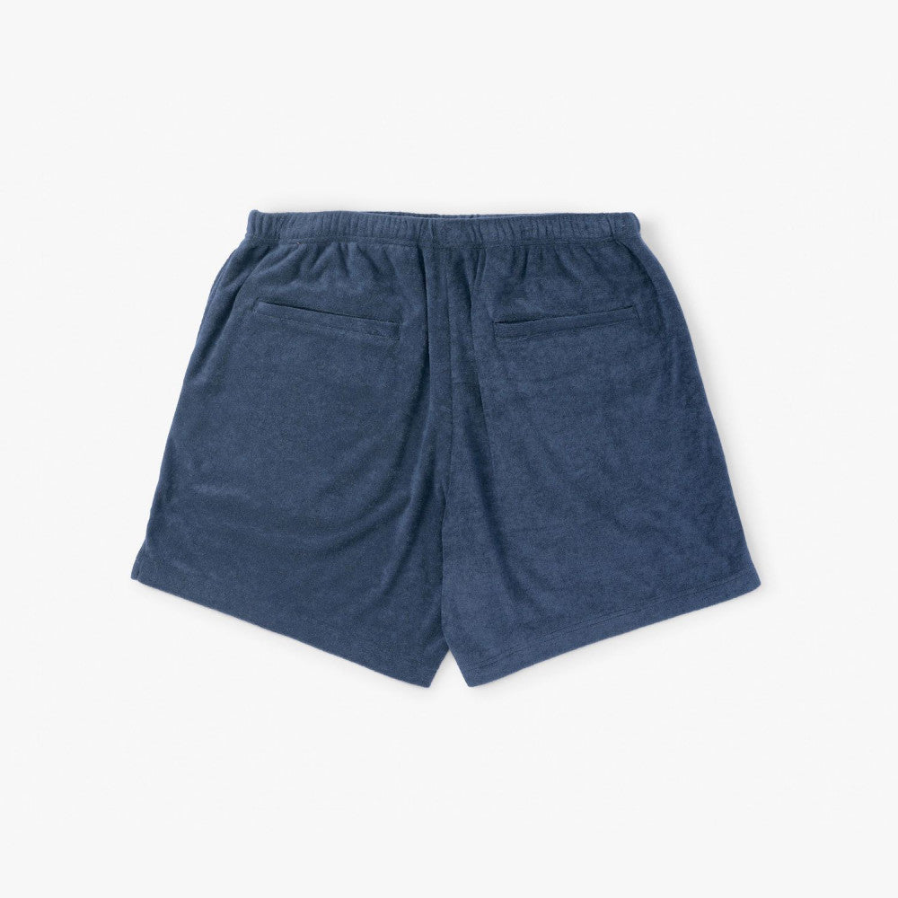 MADNESS Terry Loop Easy Shorts for Men - Comfortable Navy Blue Casual Shorts for Summer, Gym, and Outdoor Activities