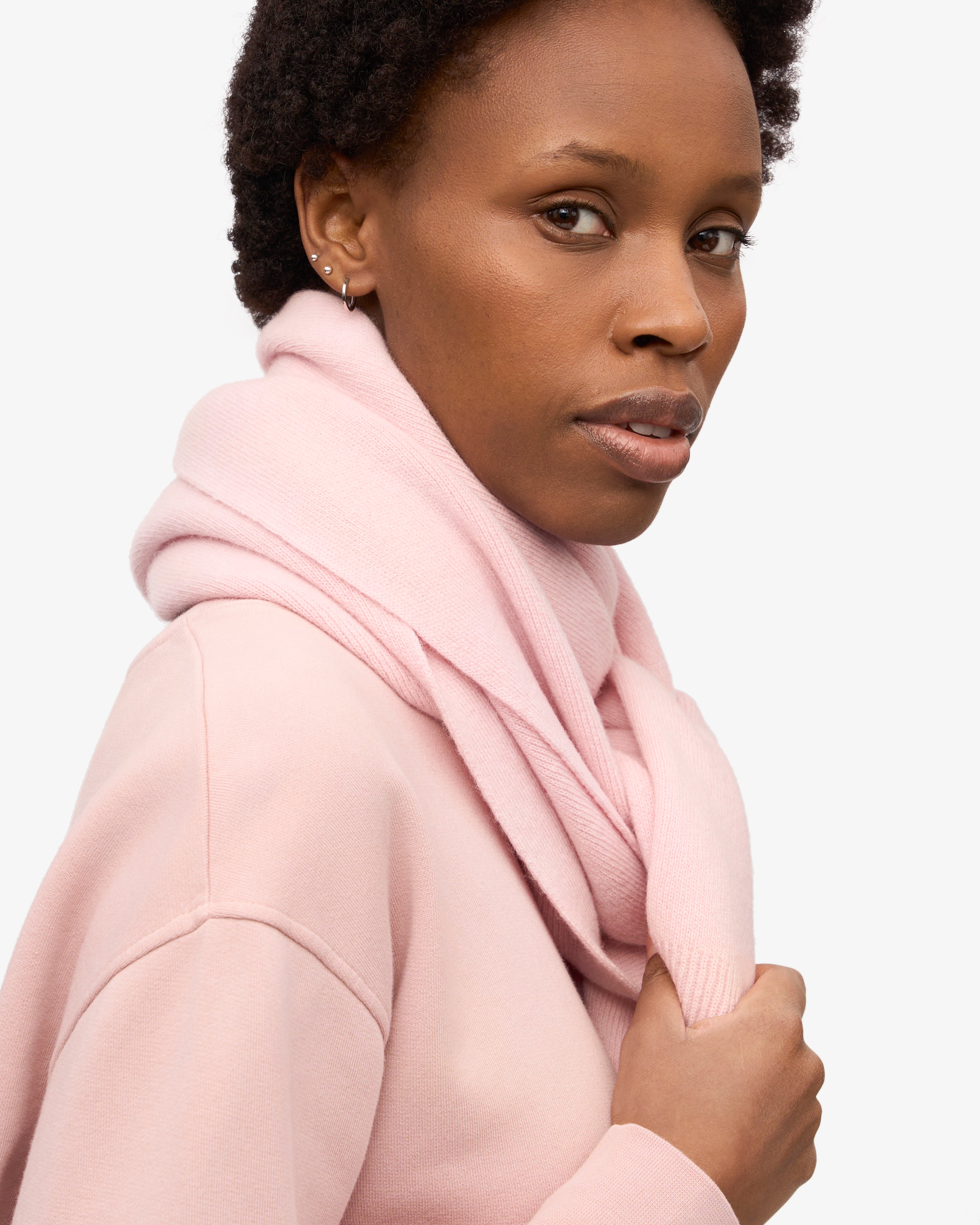 Soft & Warm Merino Wool Scarf for Women - Faded Pink Winter Accessory | Perfect for Cold Weather, Outdoor Activities & Fashion Styling