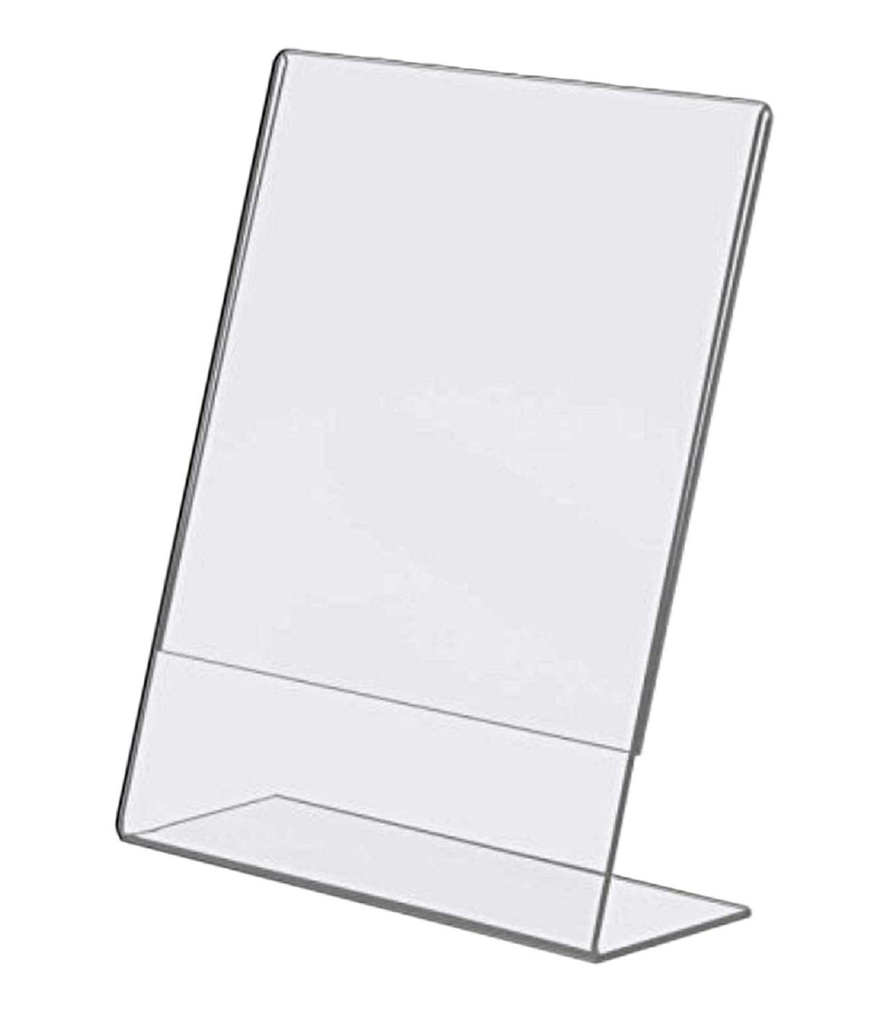 Premium Clear Acrylic Slanted Sign Holder 8.5