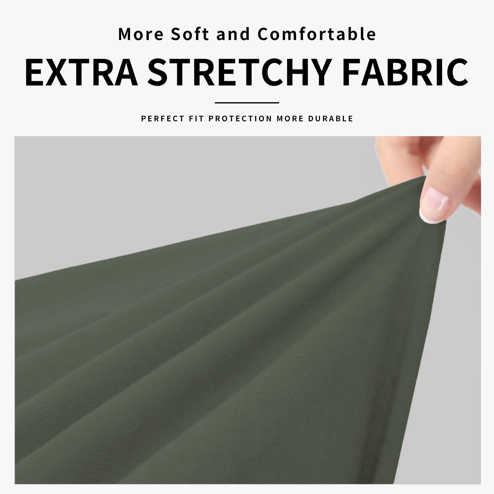 100% Waterproof Recliner Cover - Stretchable Sofa Slipcover for Dogs & Pets | Leakproof Furniture Protector for Kids & Pets | Soft Couch Cover in Grayish Green | Perfect for Living Room, Family Room & Pet-Friendly Homes
