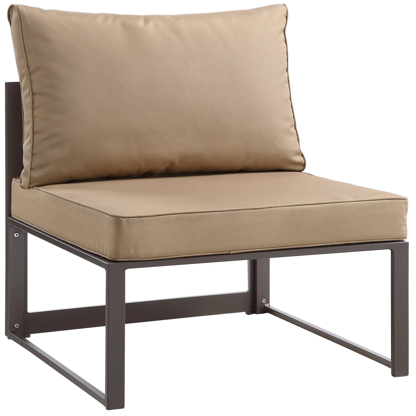 Fortuna Armless Outdoor Patio Chair - Weather-Resistant Lounge Chair for Poolside, Garden, Deck & Backyard Relaxation