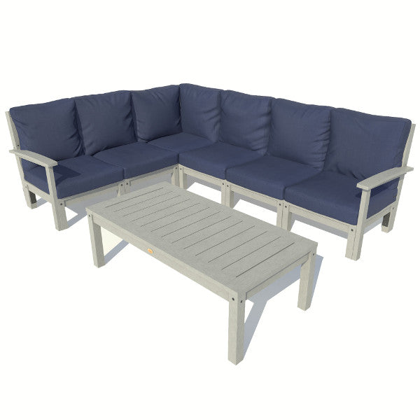 Luxury 7-Piece Deep Seating Sectional Sofa Set with Conversation Table - Modern L-Shaped Living Room Furniture for Large Spaces | Perfect for Family Gatherings & Entertaining Guests