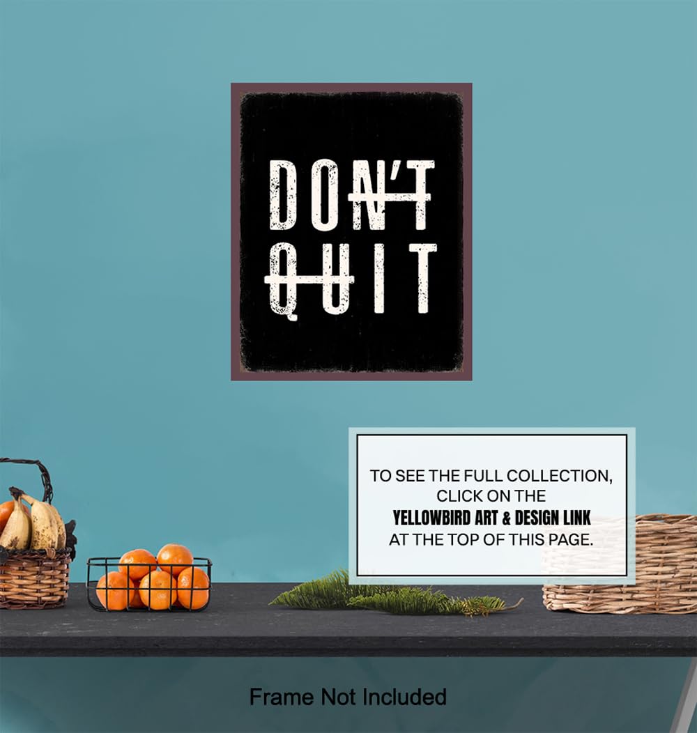 Motivational Wall Art for Office & Gym - Rustic Decor for Men