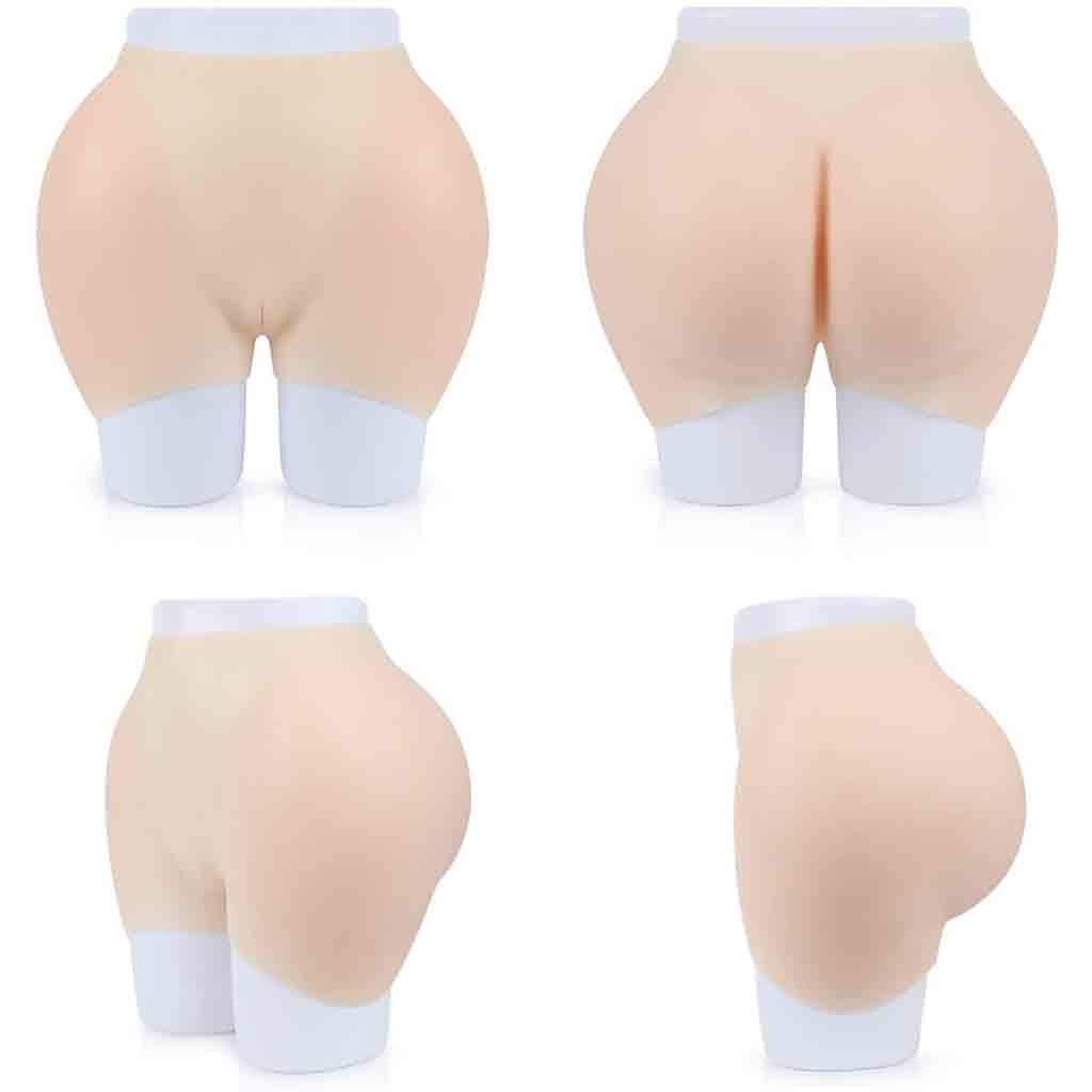 Women's Silicone Padded Butt Lifting Shapewear - Push Up Hip Enhancer Panties for Curvy Body Contouring | Comfortable Seamless Underwear for Daily Wear & Special Occasions | Ivory White, Medium