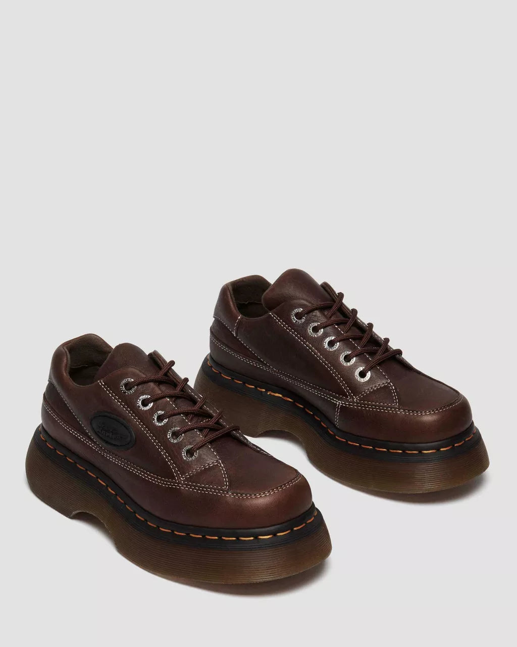 Buzz 5 Eye Shoes - Vintage Style Lace-Up Boots for Men & Women - Perfect for Punk, Rock, and Gothic Fashion Outfits